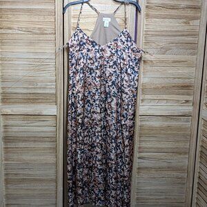 Nicole Miller Sleeveless Maxi Dress Patterned Size Med